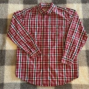 Wrangler Rugged Wear red plaid button down